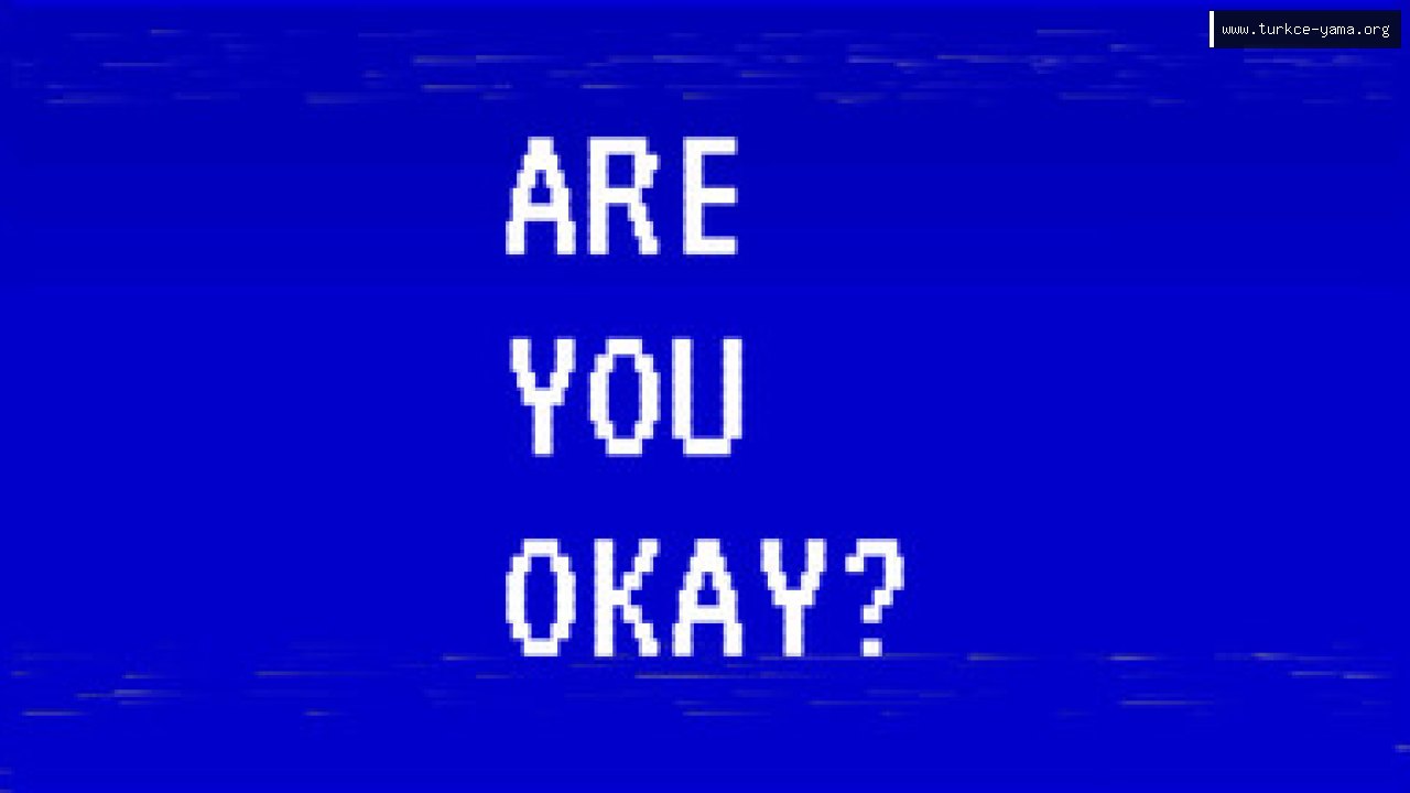 ARE YOU OKAY? Türkçe Yama kapak görseli