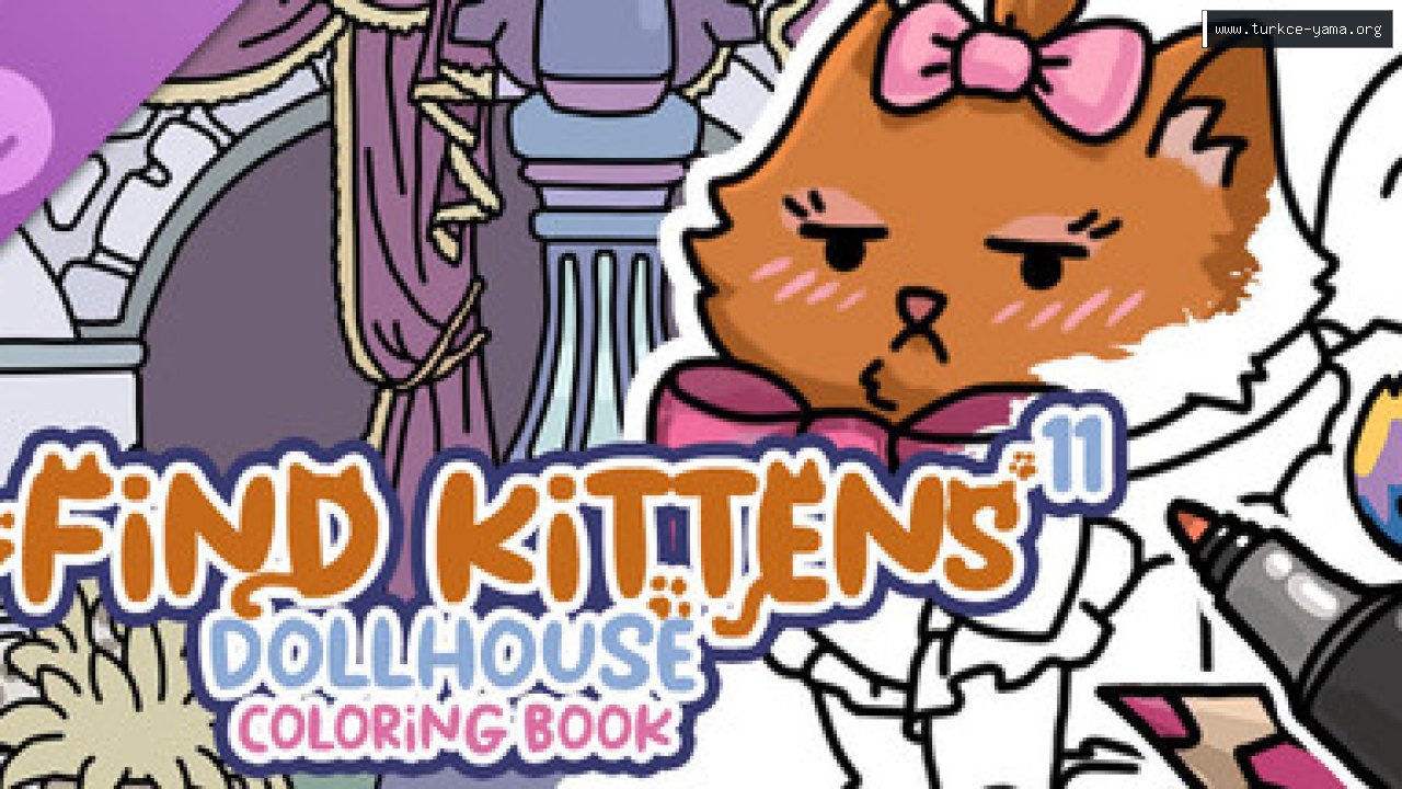 FIND KITTENS 11: Dollhouse - Coloring Book Türkçe Yama kapak görseli