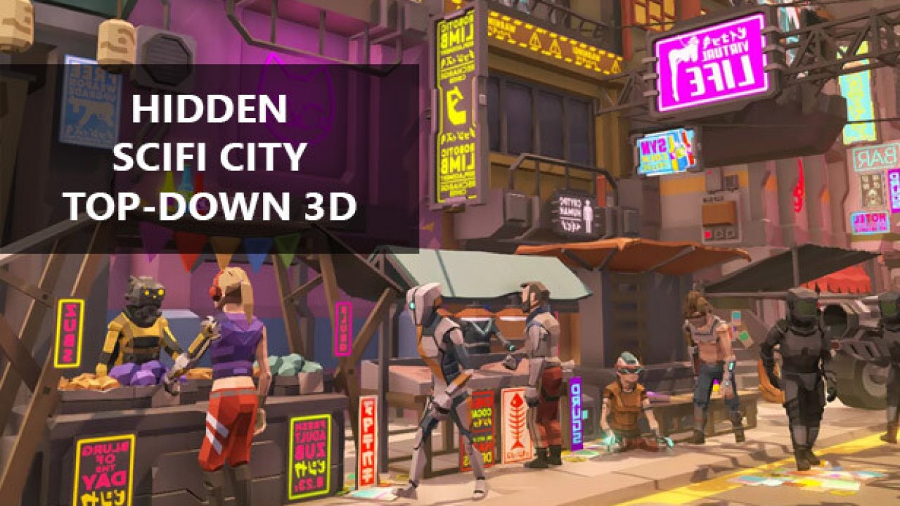 Hidden SciFi City Top-Down 3D Türkçe Yama kapak görseli